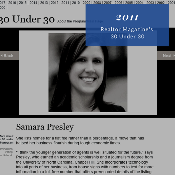 2011 Realtor Magazine's 30 Under 30 Samara Presley